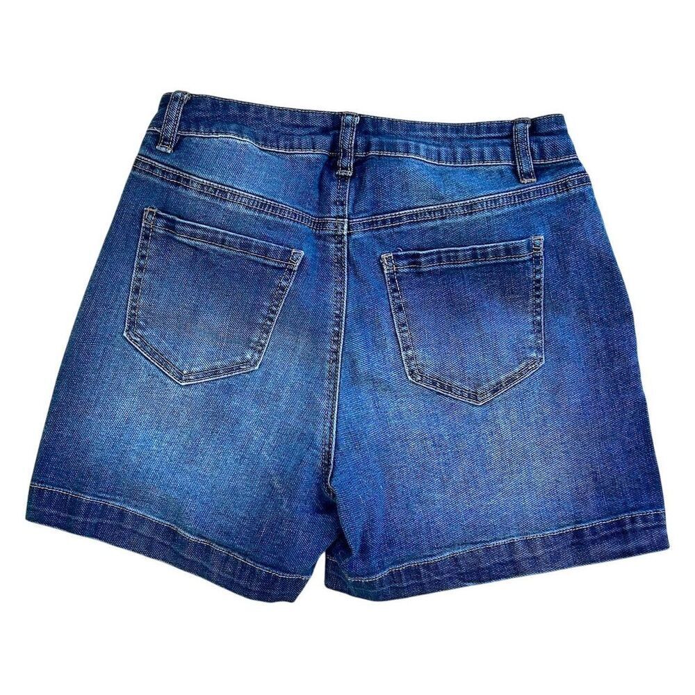 d.jeans Women's High-Rise Stretch Denim Shorts Blue Size 6 - Picture 4 of 6
